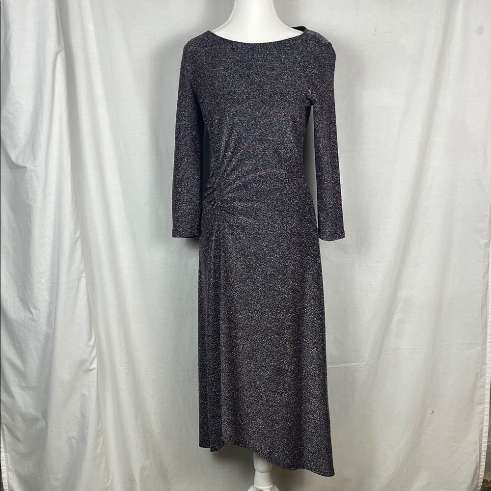 Donna Morgan Metallic Midi Party Dress
